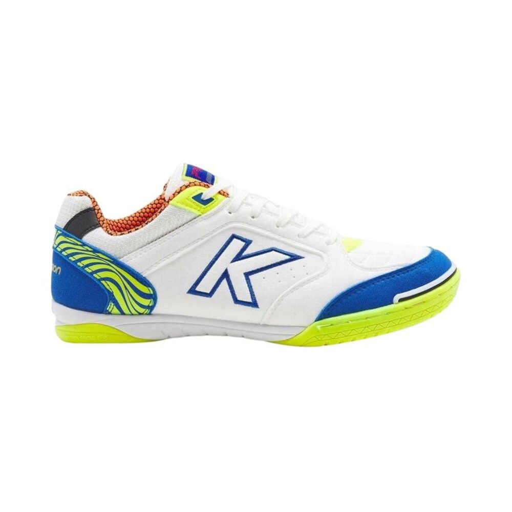 Kelme Unisex Adult Precision Low Cut Soccer Ball Sneakers / White/Blue/Lime
